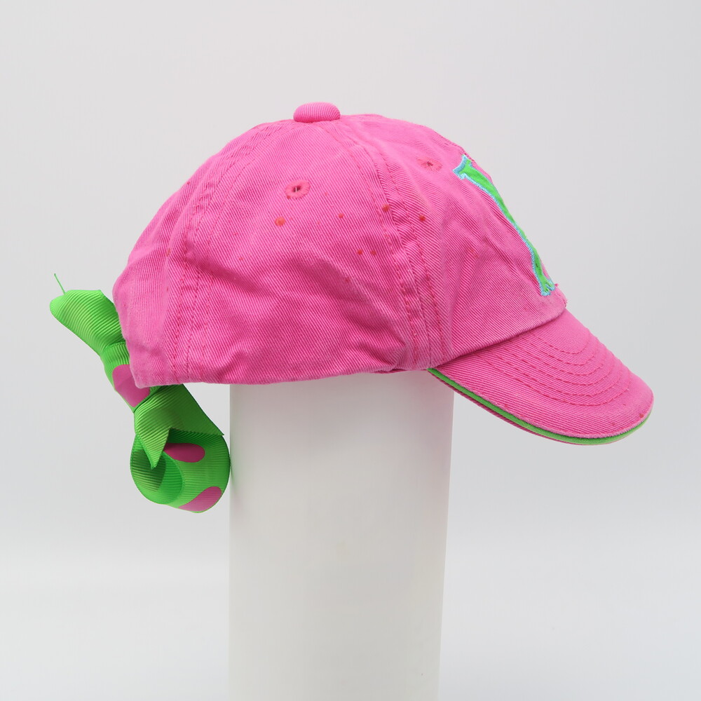 Mudpie "P" Girls Pink Hat size: 0-12 Months